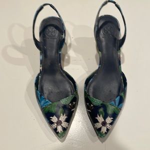 Tory Burch Floral Heel